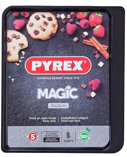 [6000089] PLAQUE DE CUISSON 33X25 GRIS PYREX